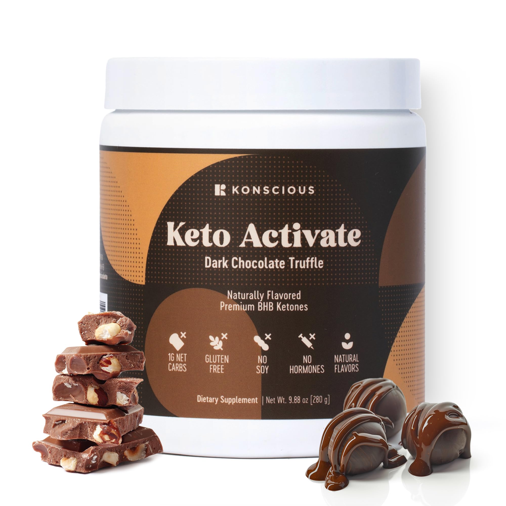 Keto Konscious Keto Activate (Dark Chocolate Truffle) | SuppCo